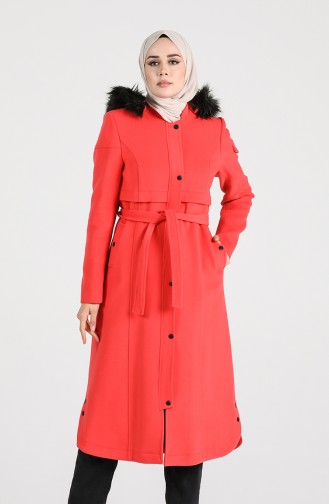 Fur Cachet Coat 4903-02 Coral 4903-02