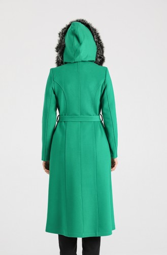 Hooded Stamp Coat 4905-01 Emerald Green 4905-01