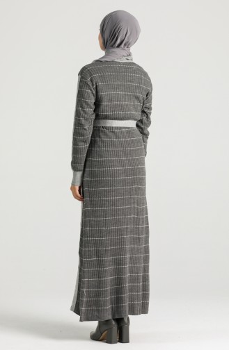 Knitwear Belted Dress 8209-05 Smoked Gray 8209-05