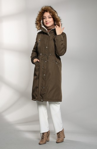 Khaki Winter Coat 6007-03