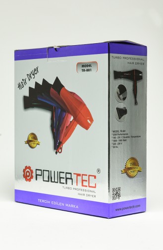 Powertec Turbo Profesyonel Fön Makinesi TR-501-07 Mor