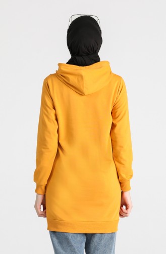 Kapüşonlu Sweatshirt 0722-03 Hardal