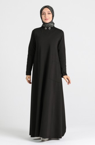 Anthrazit Hijab Kleider 88015-01