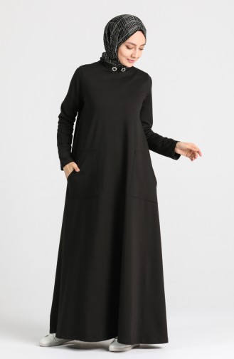 Anthrazit Hijab Kleider 88015-01