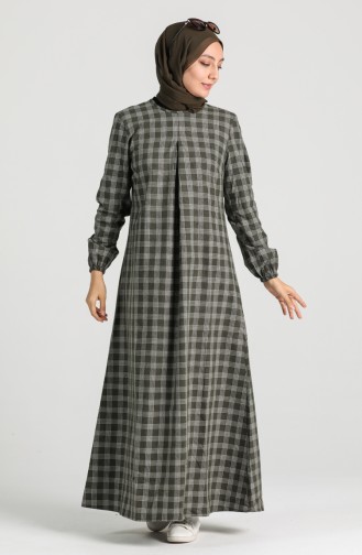 Khaki Hijab Kleider 1435-01