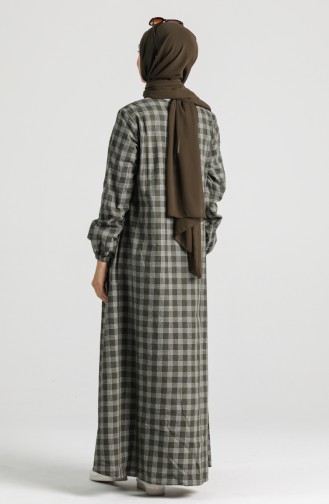 Khaki Hijab Dress 1435-01