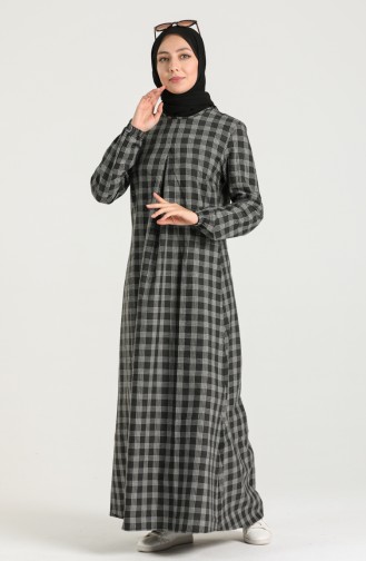 Schwarz Hijab Kleider 1435-02