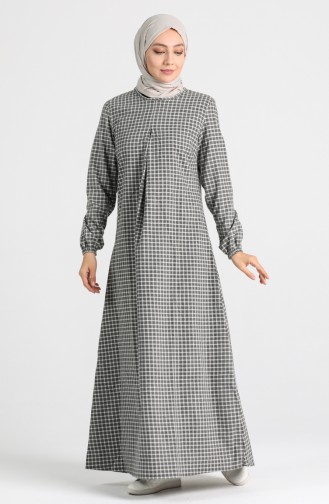A Pleat Dress 1436-07 Gray 1436-07