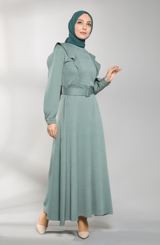 Minzengrün Hijab Kleider 8001-06