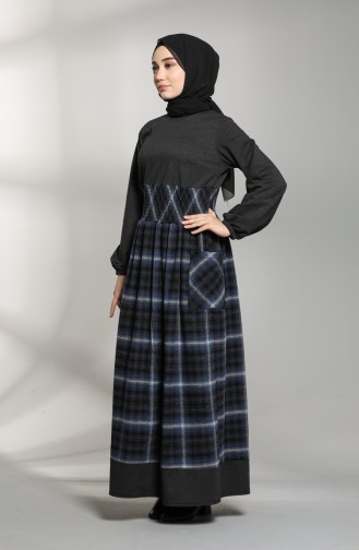 Schwarz Hijab Kleider 21K8148-01