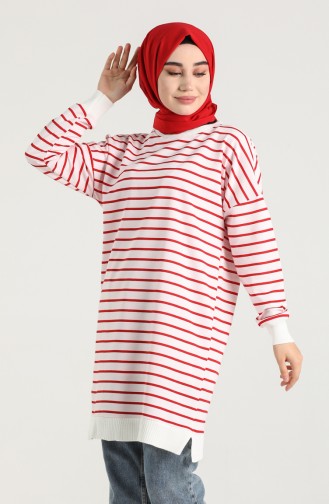 Striped Tunic 5342-02 Pink Red 5342-02