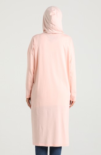 Hooded Long Tunic 201517-08 Salmon 201517-08