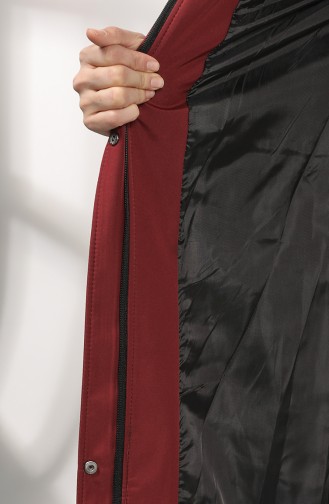 Bondite Fabric Hooded Coat 8101-07 Burgundy 8101-07