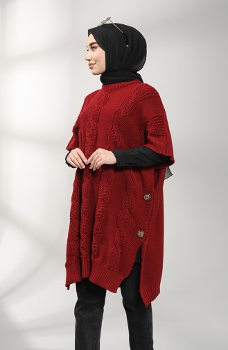 Claret red Poncho 0616-02