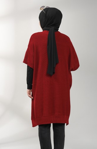 Claret red Poncho 0616-02