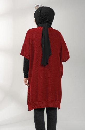 Claret Red Poncho 0616-02