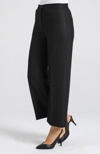 Hidden Zipper wide-leg Pants 1130-01 Black 1130-01