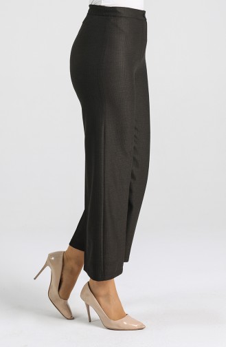 Hidden Zipper wide-leg Pants 1130-03 Brown 1130-03