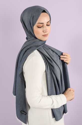 Denim Pamuk Şal 99284-01 Kot Mavi