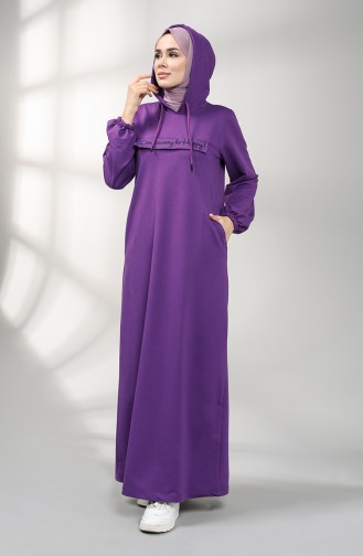 Lila Hijab Kleider 21K8126-03