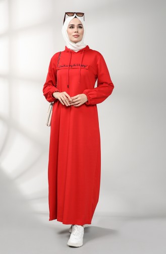 Rot Hijab Kleider 21K8126-05