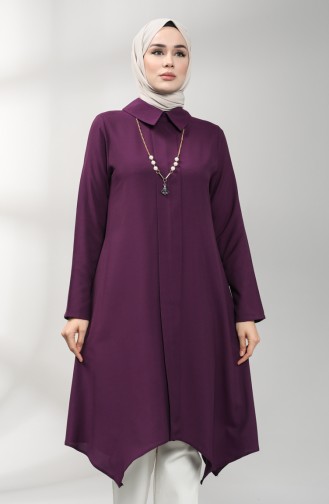 Necklace Asymmetric Tunic 5006-01 Purple 5006-01