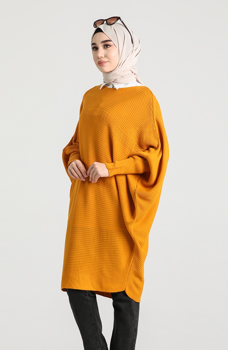 Yarasa Kol Kışlık Tunik 1480-06 Hardal