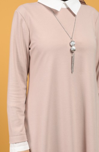 Pointed Collar Necklace Tunic 8286-03 Powder 8286-03