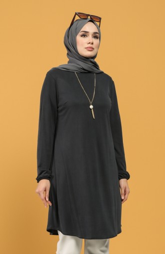 Modal Fabric Necklace Tunic 1321-05 Anthracite 1321-05