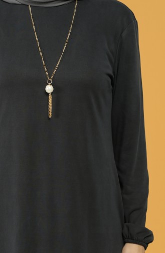 Modal Fabric Necklace Tunic 1321-05 Anthracite 1321-05