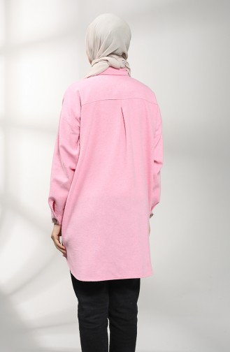 Düğmeli Tunik 21K8195-04 Pembe