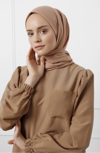 Natural Cotton Scarf 20-0009-04 Light Brown 20-0009-04