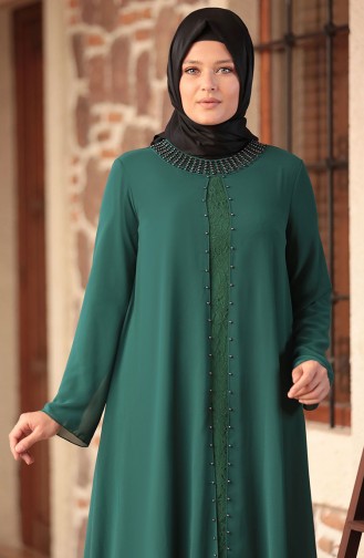 Plus Size Suit Evening Dress 3124-01 Emerald Green 3124-01