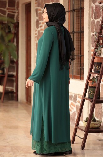 Plus Size Suit Evening Dress 3124-01 Emerald Green 3124-01