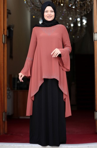 Schwarz Hijab-Abendkleider 3278-01