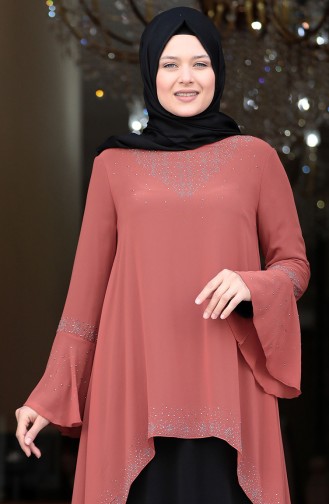 Schwarz Hijab-Abendkleider 3278-01