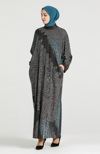 Robe Hijab Pétrole 20K3014800-03