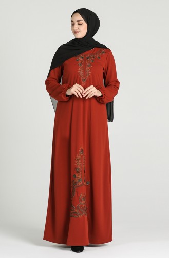 Robe Hijab Couleur brique 20K3015501-03