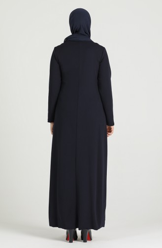 Dunkelblau Hijab Kleider 20K3016400-01