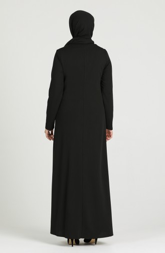 Nakışlı Elbise 20K3016400-02 Siyah