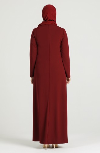 Weinrot Hijab Kleider 20K3016400-03