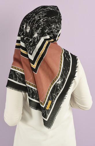 Luxury Patterned Flamed Scarf 2978-18 Light Rose Dry 2978-18