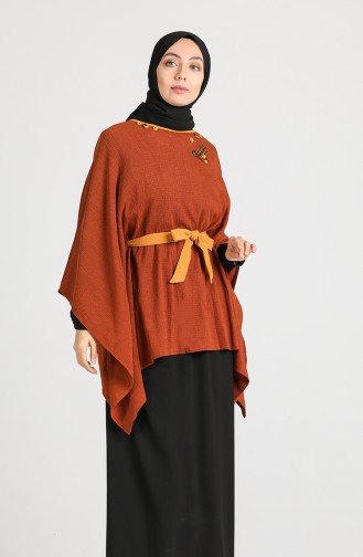 Belted Poncho Tunic 9k6904800-01 Cinnamon 9K6904800-01