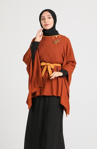 Belted Poncho Tunic 9k6904800-01 Cinnamon 9K6904800-01