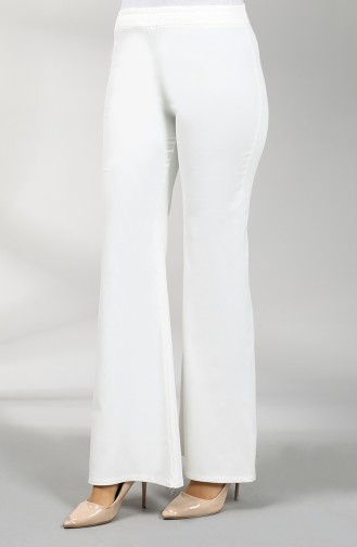 Flared Trousers 4315pnt-02 White 4315PNT-02
