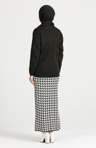 Knitwear Sweater Skirt Double Suit 7250-02 Black 7250-02