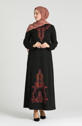 Embroidered Dress 20k3015501-04 Black 20K3015501-04