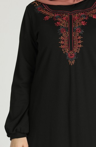 Schwarz Hijab Kleider 20K3015501-04