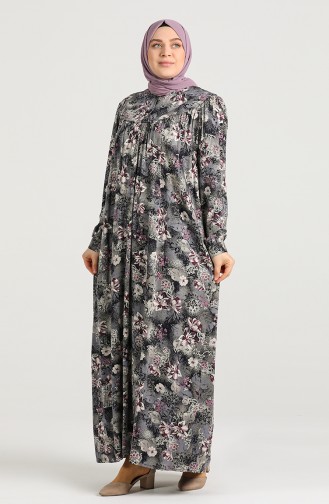 Dunkelblau Hijab Kleider 0410-02