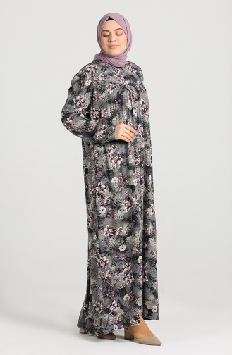 Dunkelblau Hijab Kleider 0410-02